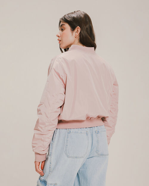Bomber Satinada Rosa